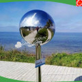 500mm Mirror Finish Stainless Steel Hollow Balls with Tube for water feature, garden decoration design